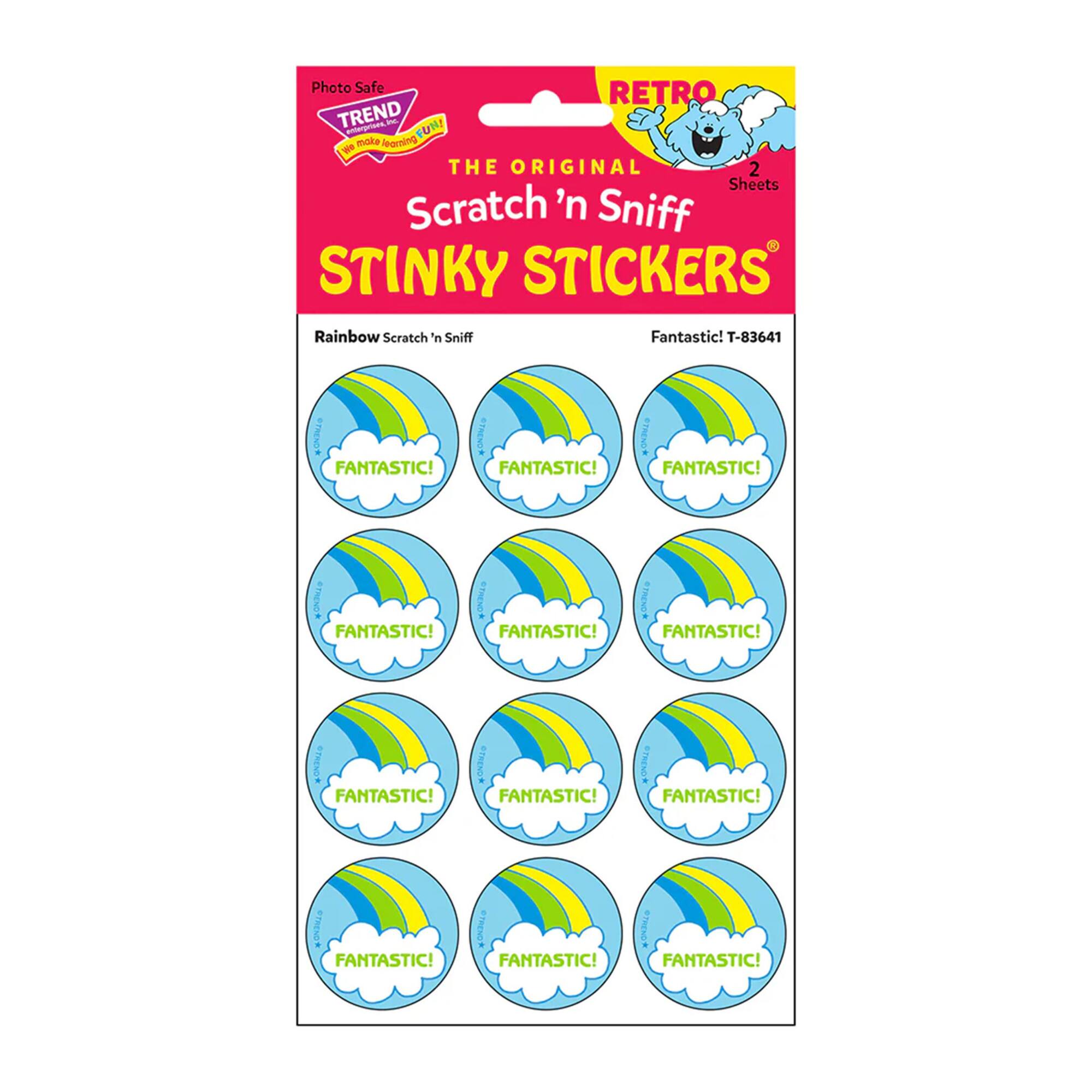 TREND Enterprises® Retro Scratch 'n Sniff Stinky Stickers® Summer 2024 Collector Combo Set